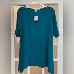 Dana Buchman Teal Tunic Top